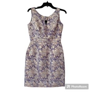 Tahari Jacquard Sleeveless Sheath Dress Size 4